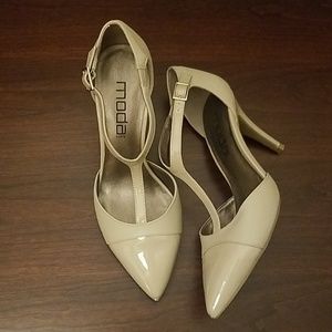 Nude Tstrap Pumps